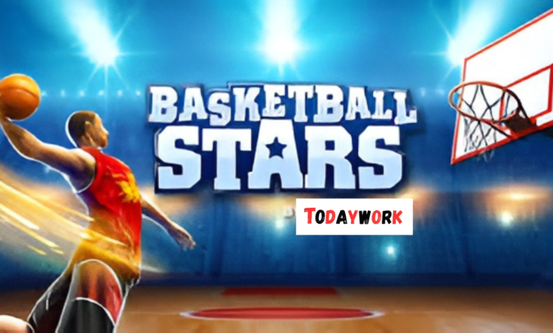 basketball with stars